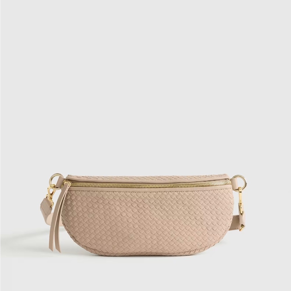 Quince Italian Leather Handwoven Sling Bag